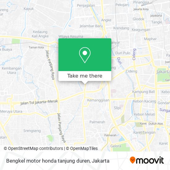 Bengkel motor honda tanjung duren map
