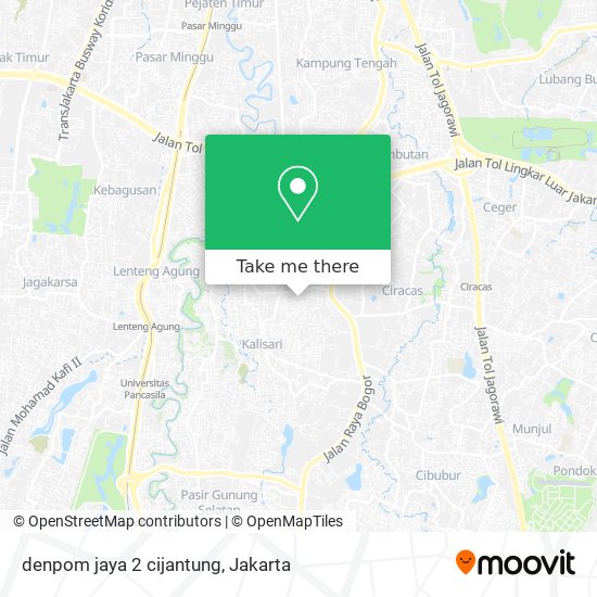 denpom jaya 2 cijantung map