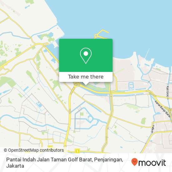 Pantai Indah Jalan Taman Golf Barat, Penjaringan map