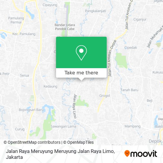 Jalan Raya Meruyung Meruyung Jalan Raya Limo map