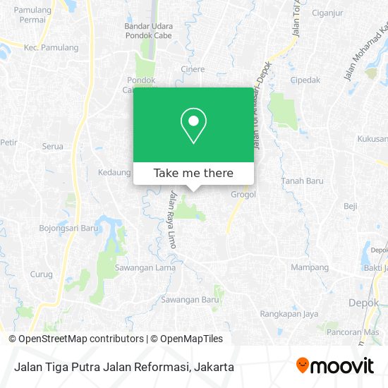 Jalan Tiga Putra Jalan Reformasi map