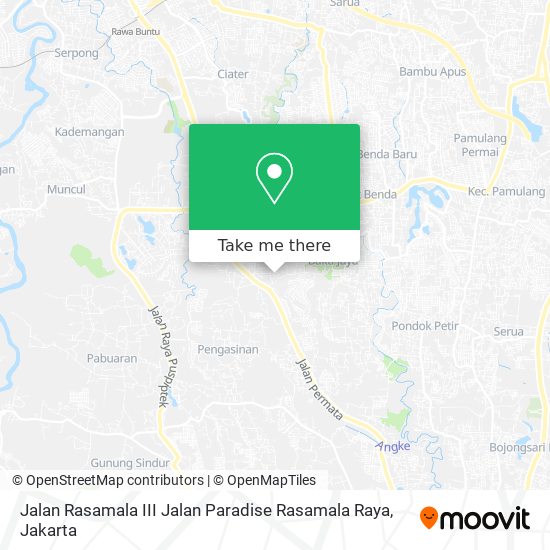 Jalan Rasamala III Jalan Paradise Rasamala Raya map