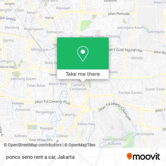 ponco seno rent a car map