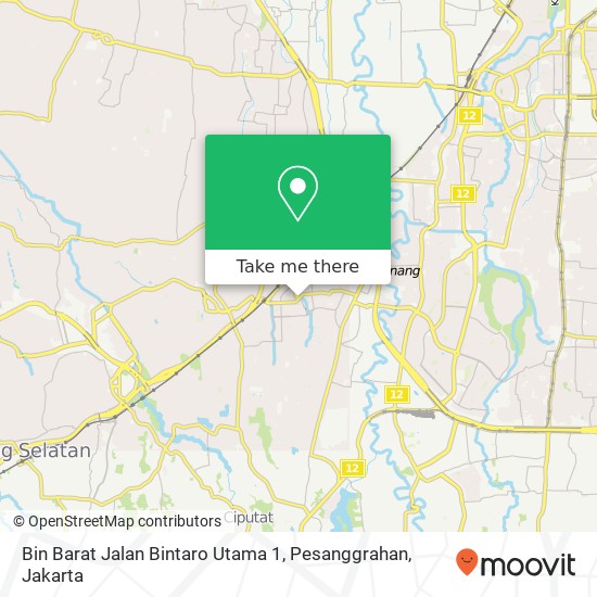 Bin Barat Jalan Bintaro Utama 1, Pesanggrahan map