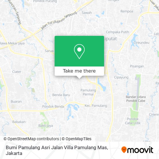 Bumi Pamulang Asri Jalan Villa Pamulang Mas map
