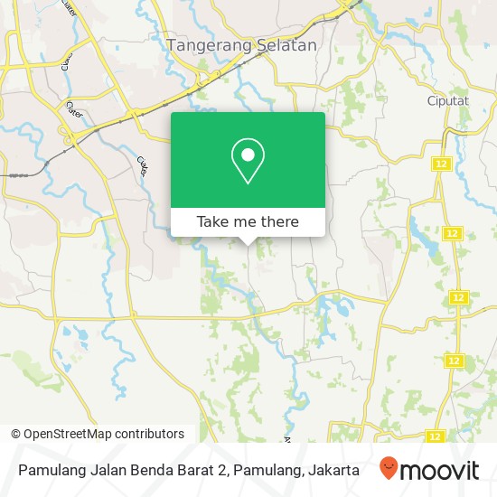 Pamulang Jalan Benda Barat 2, Pamulang map