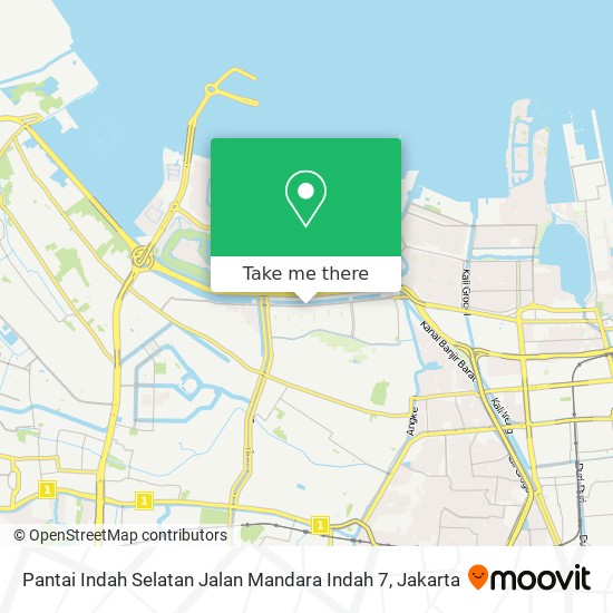 Pantai Indah Selatan Jalan Mandara Indah 7 map