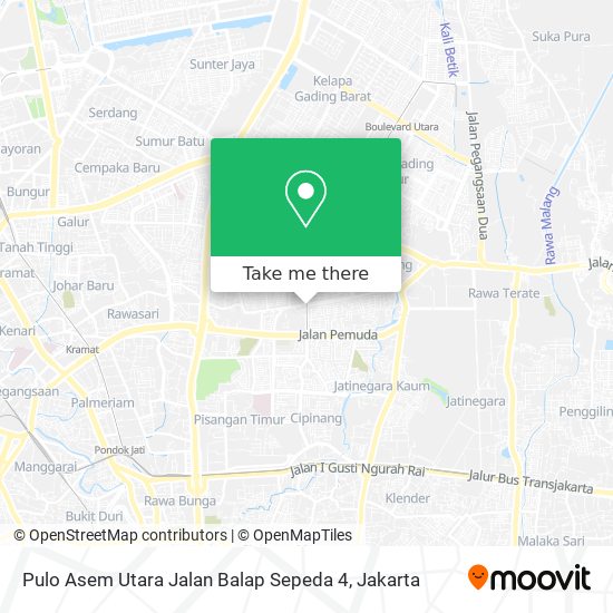 Pulo Asem Utara Jalan Balap Sepeda 4 map