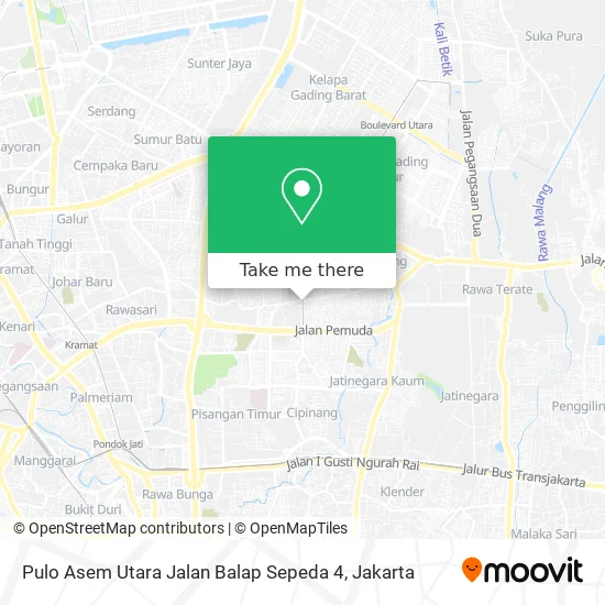 Pulo Asem Utara Jalan Balap Sepeda 4 map