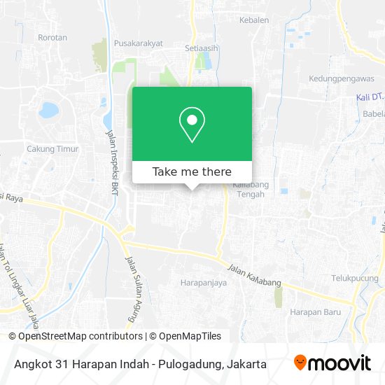 Angkot 31 Harapan Indah - Pulogadung map