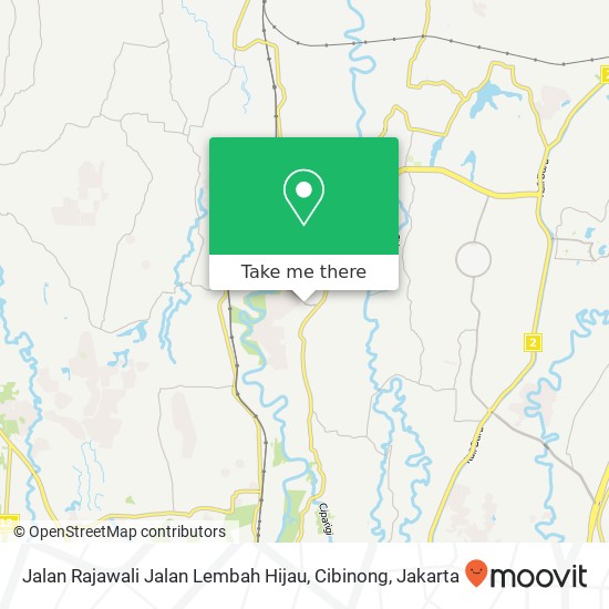 Jalan Rajawali Jalan Lembah Hijau, Cibinong map