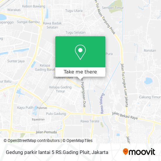 Gedung parkir lantai 5 RS.Gading Pluit map