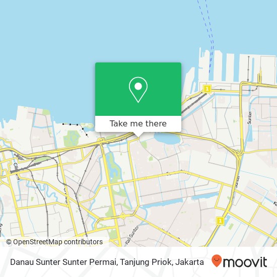 Danau Sunter Sunter Permai, Tanjung Priok map