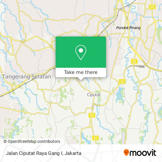 Jalan Ciputat Raya Gang I map