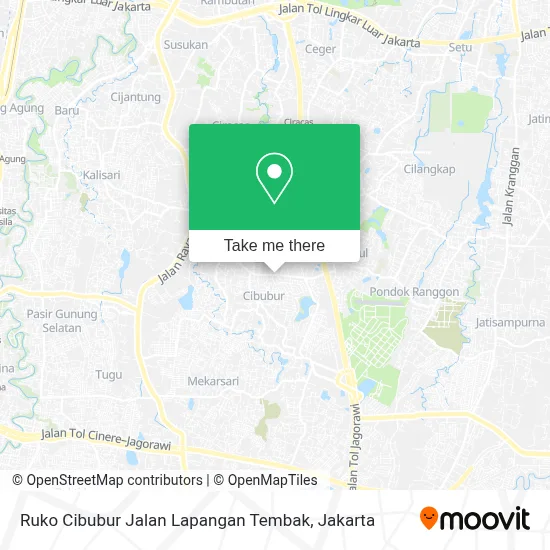 Ruko Cibubur Jalan Lapangan Tembak map