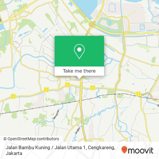 Jalan Bambu Kuning / Jalan Utama 1, Cengkareng map