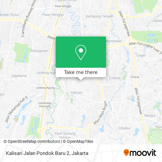 Kalisari Jalan Pondok Baru 2 map