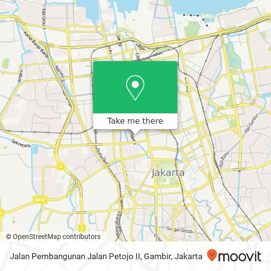 Jalan Pembangunan Jalan Petojo II, Gambir map