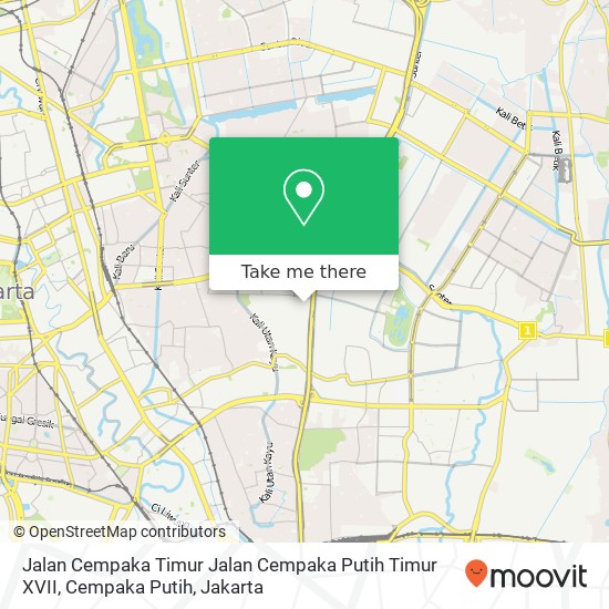 Jalan Cempaka Timur Jalan Cempaka Putih Timur XVII, Cempaka Putih map