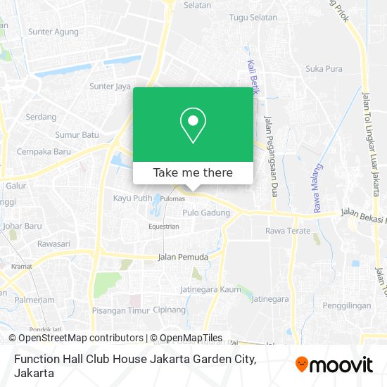 Function Hall Club House Jakarta Garden City map
