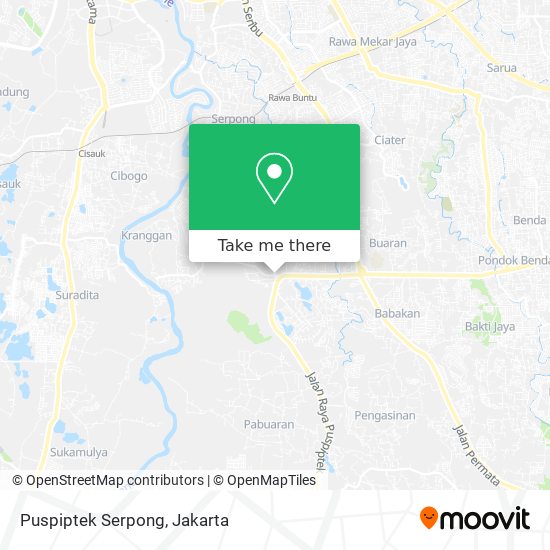 Puspiptek Serpong map