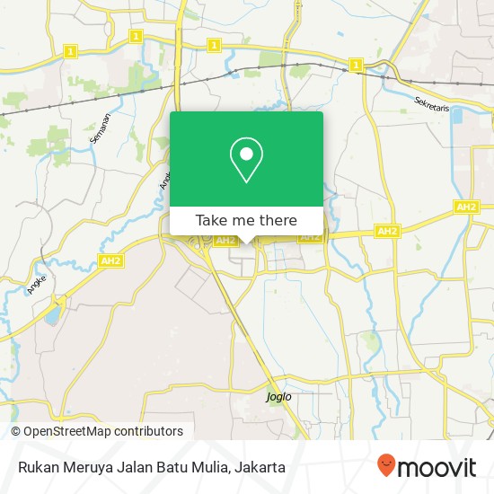 Rukan Meruya Jalan Batu Mulia map