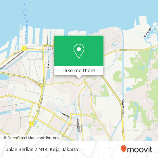 Jalan Berlian 2 N14, Koja map