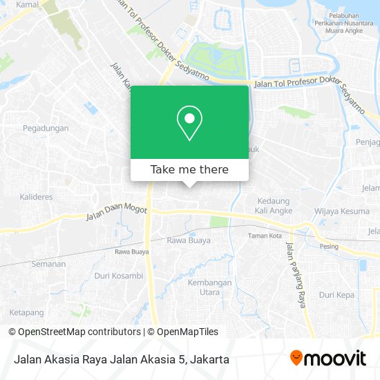 Jalan Akasia Raya Jalan Akasia 5 map