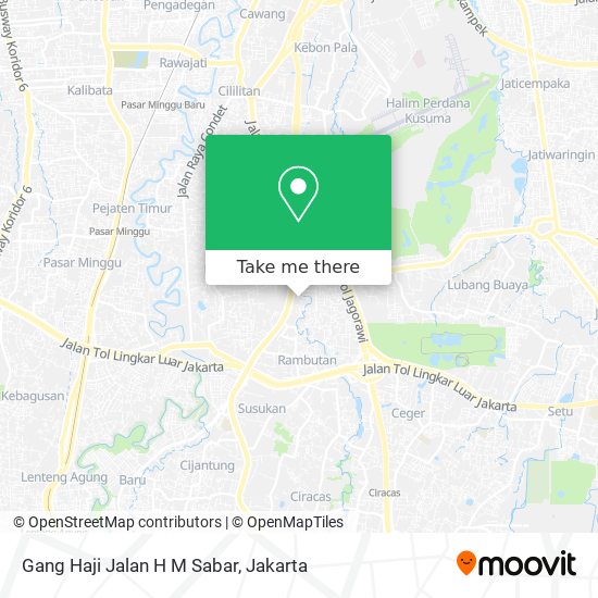 Gang Haji Jalan H M Sabar map