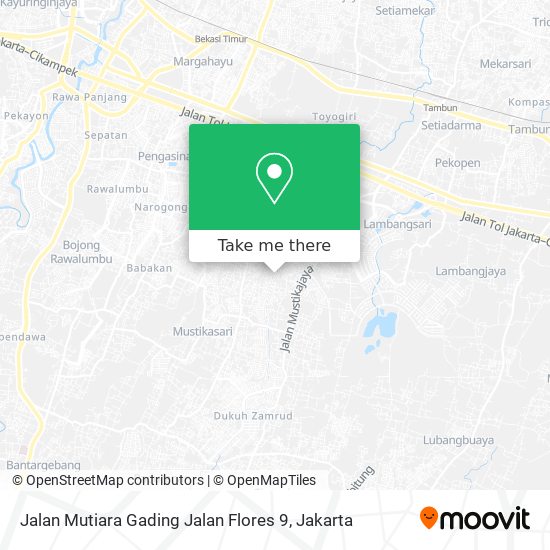 Jalan Mutiara Gading Jalan Flores 9 map