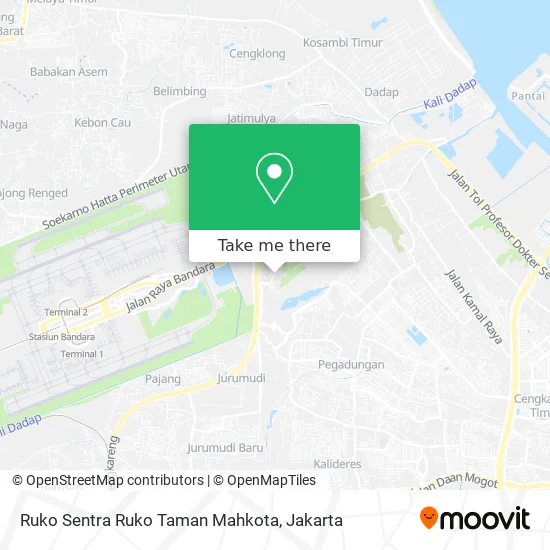 Ruko Sentra Ruko Taman Mahkota map