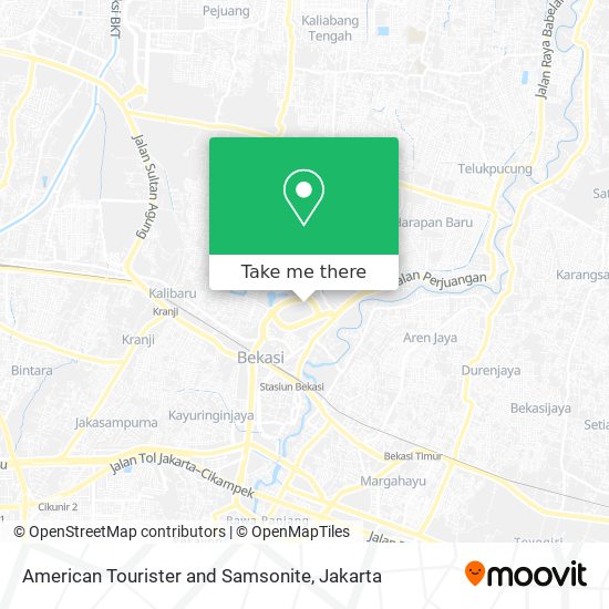 American Tourister and Samsonite map