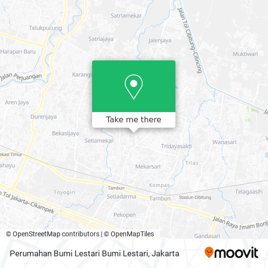 Perumahan Bumi Lestari Bumi Lestari map