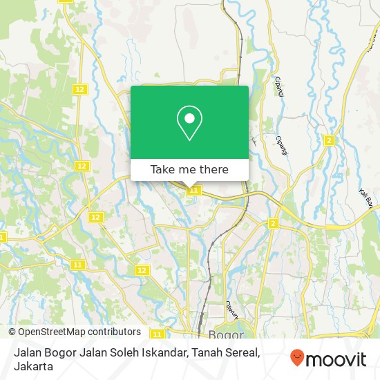 Jalan Bogor Jalan Soleh Iskandar, Tanah Sereal map