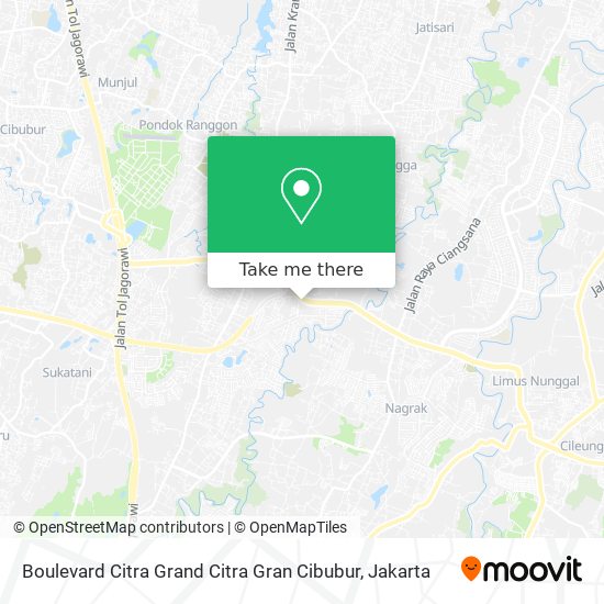 Boulevard Citra Grand Citra Gran Cibubur map