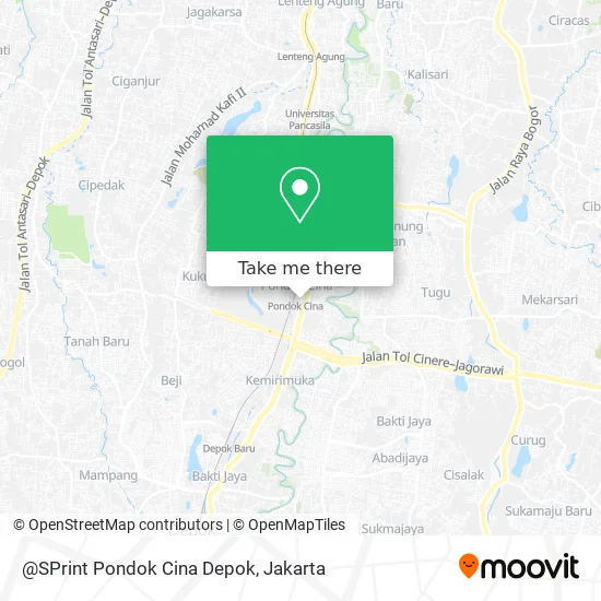 @SPrint Pondok Cina Depok map