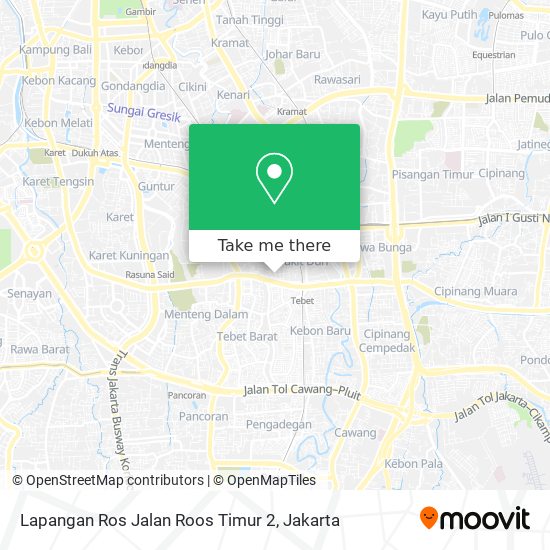 Lapangan Ros Jalan Roos Timur 2 map