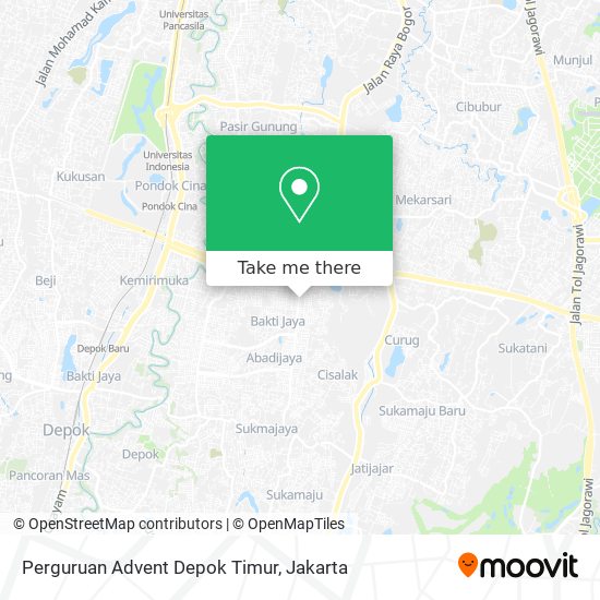 Perguruan Advent Depok Timur map