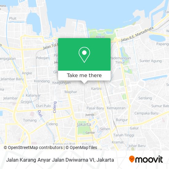 Jalan Karang Anyar Jalan Dwiwarna VI map