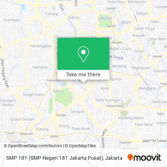 SMP 181 (SMP Negeri 181 Jakarta Pusat) map