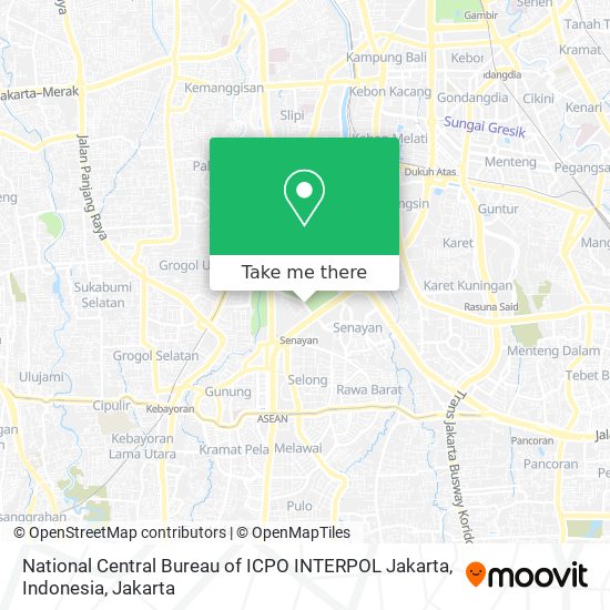 National Central Bureau of ICPO INTERPOL Jakarta, Indonesia map