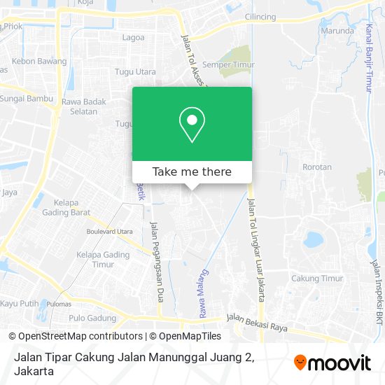 Jalan Tipar Cakung Jalan Manunggal Juang 2 map
