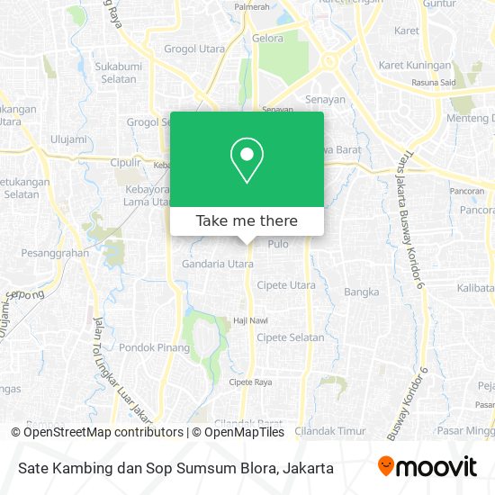 Sate Kambing dan Sop Sumsum Blora map