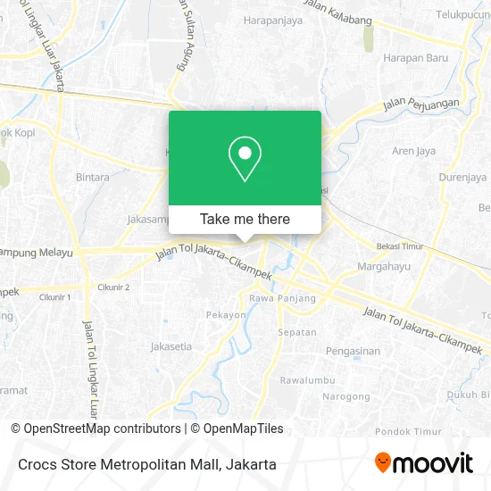 Crocs Store Metropolitan Mall map
