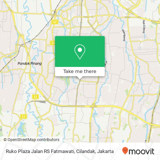 Ruko Plaza Jalan RS Fatmawati, Cilandak map