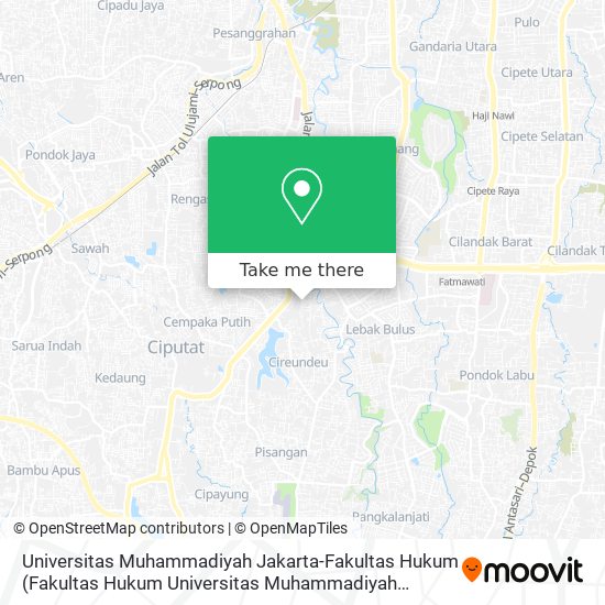 Universitas Muhammadiyah Jakarta-Fakultas Hukum map