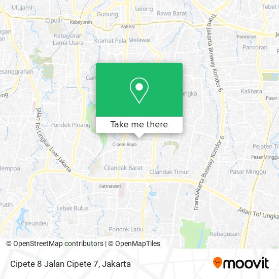 Cipete 8 Jalan Cipete 7 map