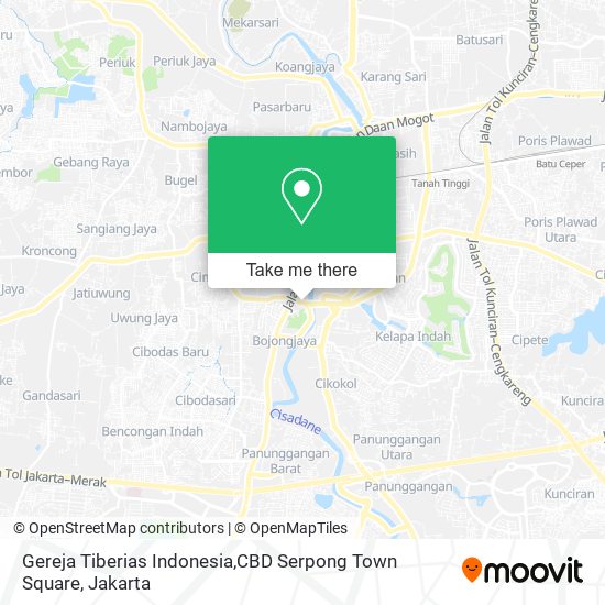 Gereja Tiberias Indonesia,CBD Serpong Town Square map