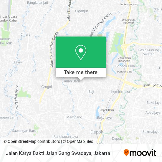 Jalan Karya Bakti Jalan Gang Swadaya map