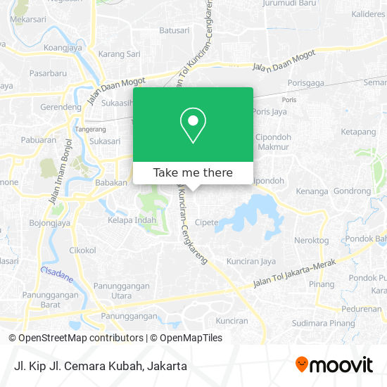 Jl. Kip Jl. Cemara Kubah map